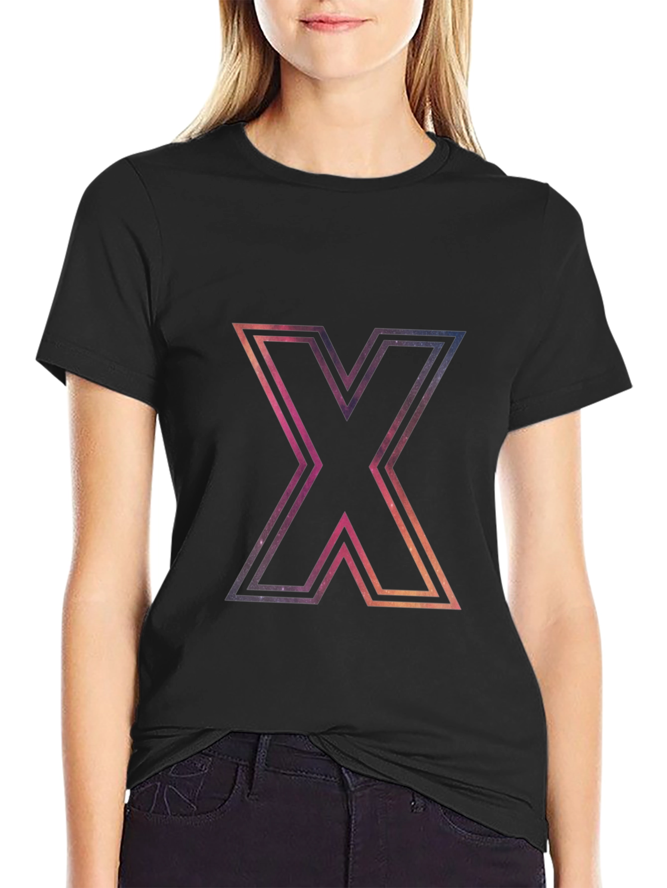 Cosmic X Graphic Black T-Shirt