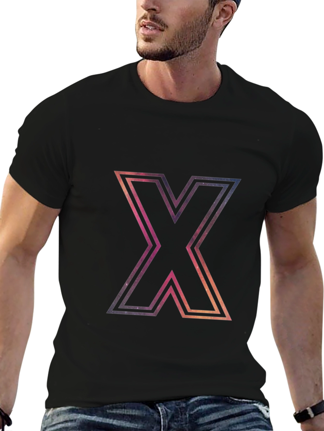 Cosmic X Graphic Black T-Shirt