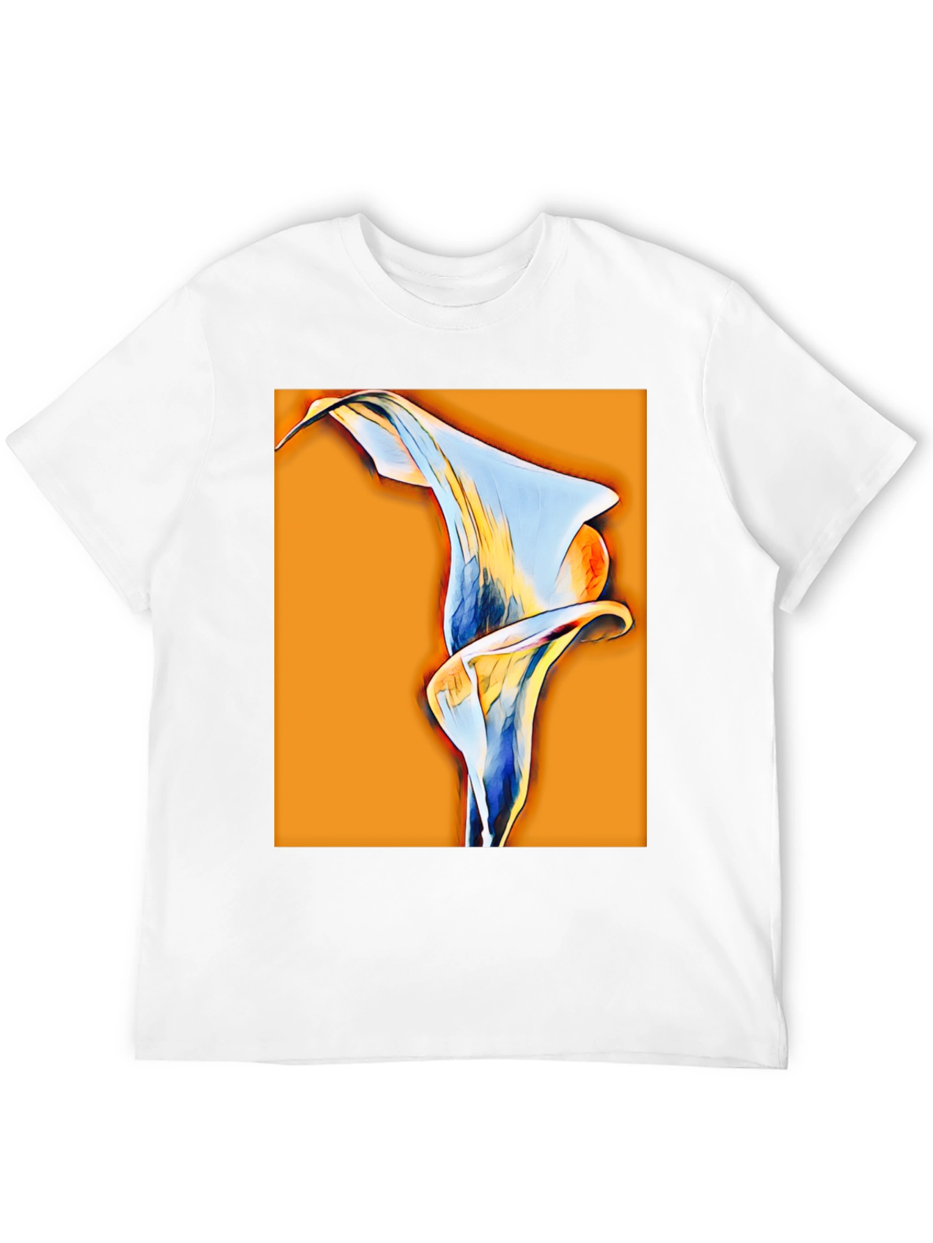 Abstract Calla Lily Graphic Tee - Black
