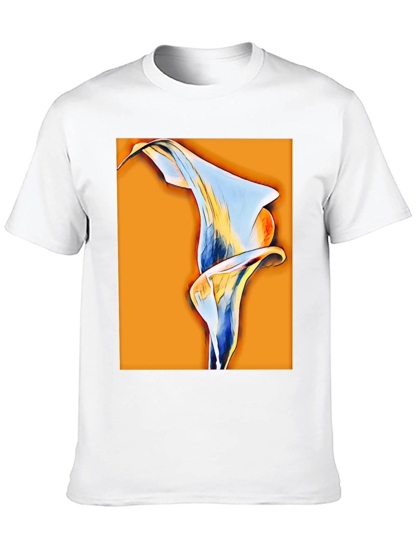 Abstract Calla Lily Graphic Tee - Black