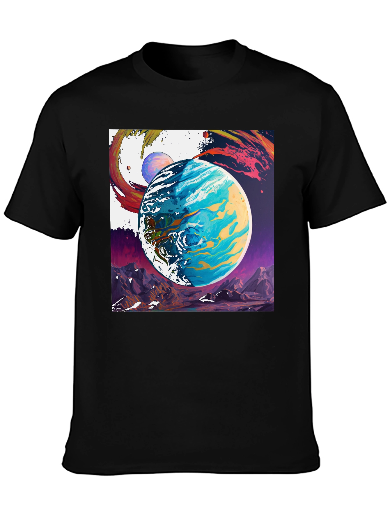Planetscape Graphic Tee - Artistic Space Design
