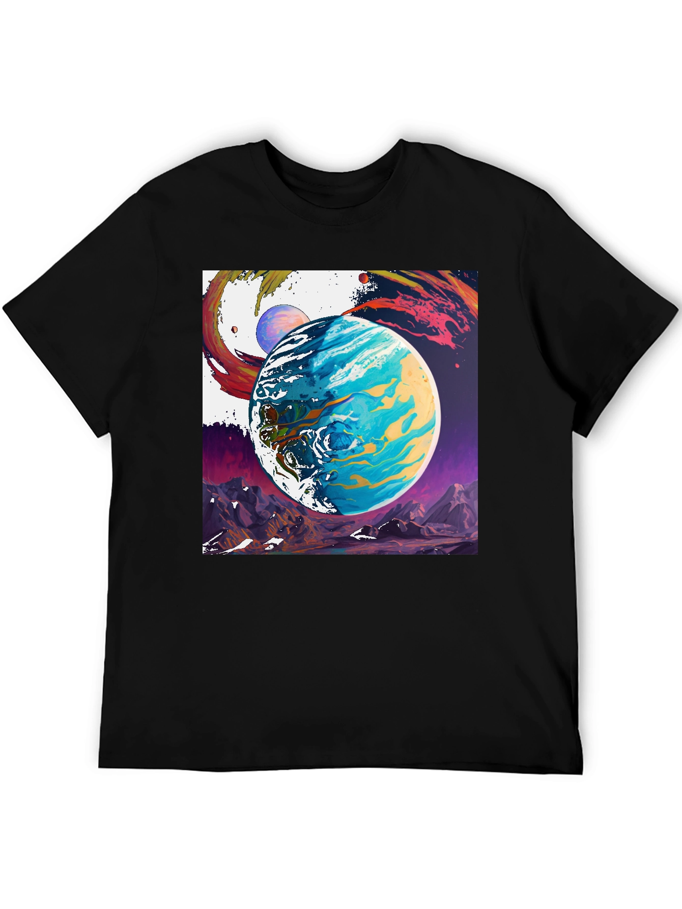 Planetscape Graphic Tee - Artistic Space Design