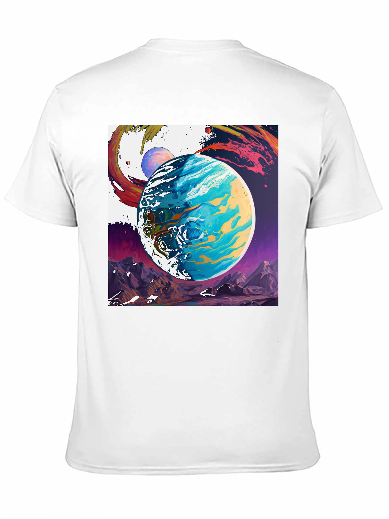 Planetscape Graphic Tee - Artistic Space Design