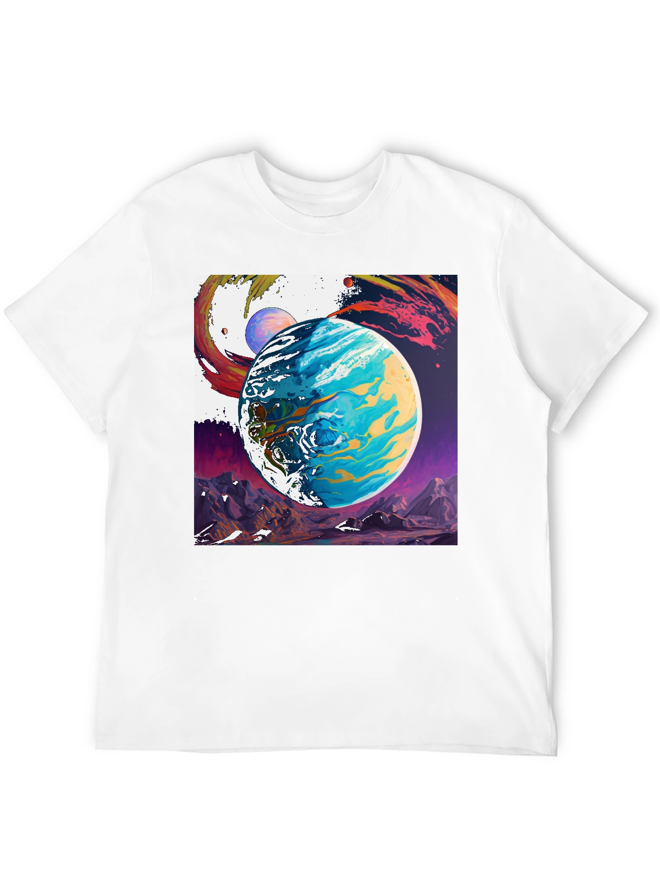 Planetscape Graphic Tee - Artistic Space Design