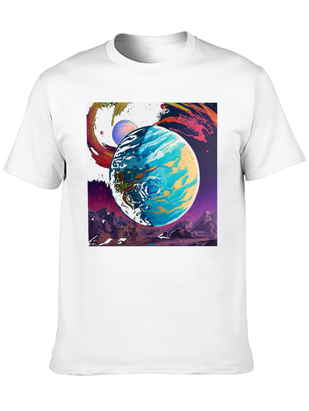 Planetscape Graphic Tee - Artistic Space Design