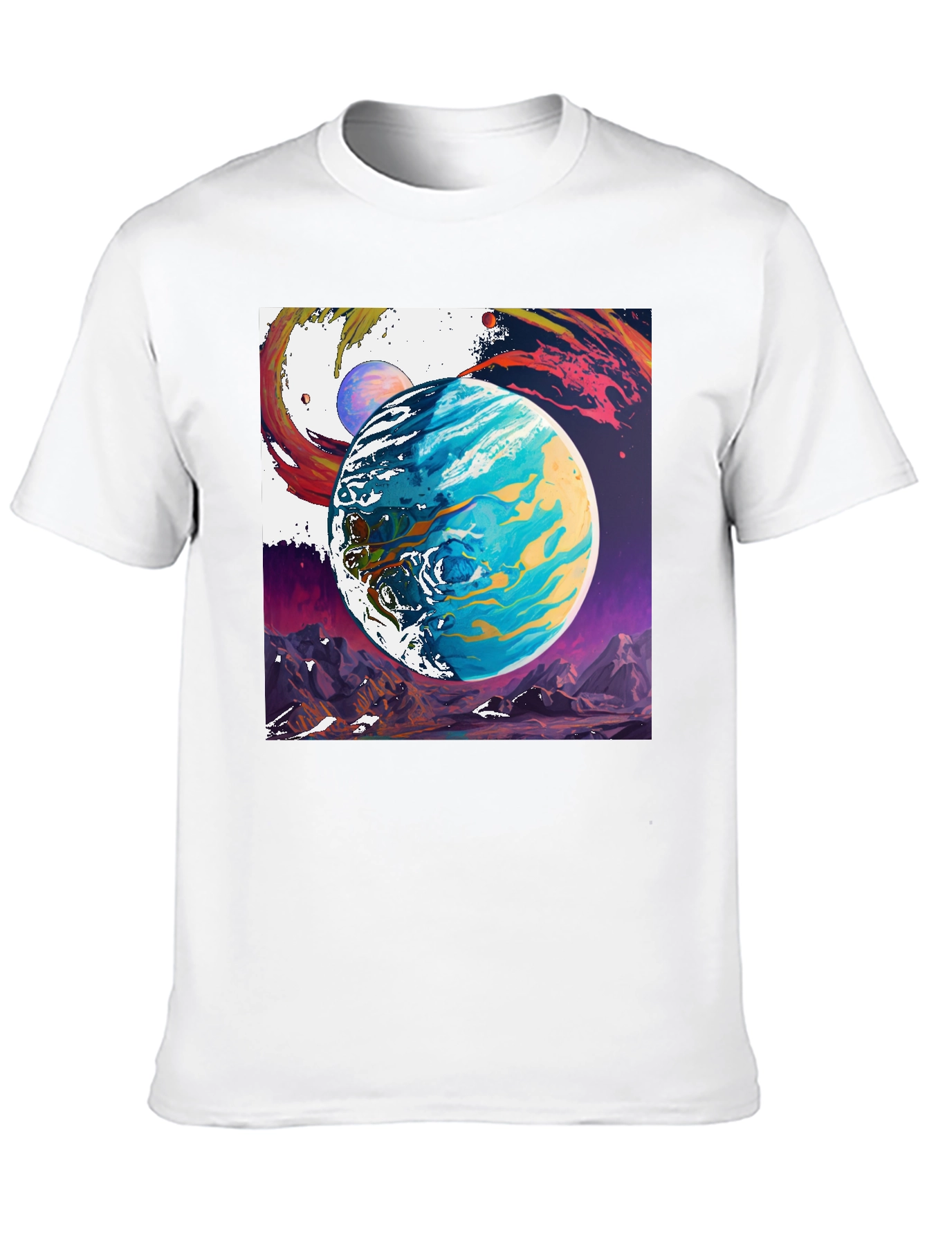 Planetscape Graphic Tee - Artistic Space Design