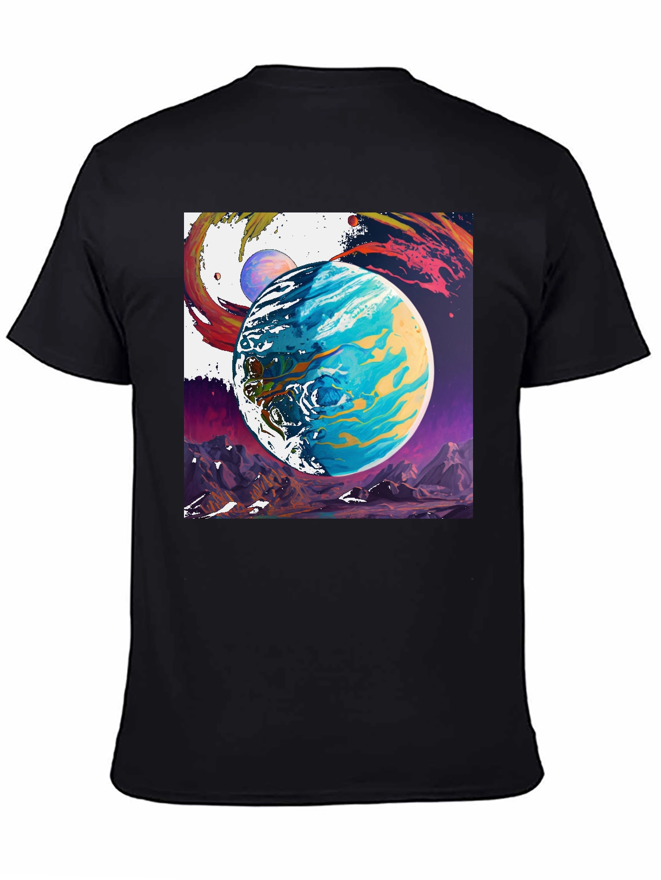 Planetscape Graphic Tee - Artistic Space Design