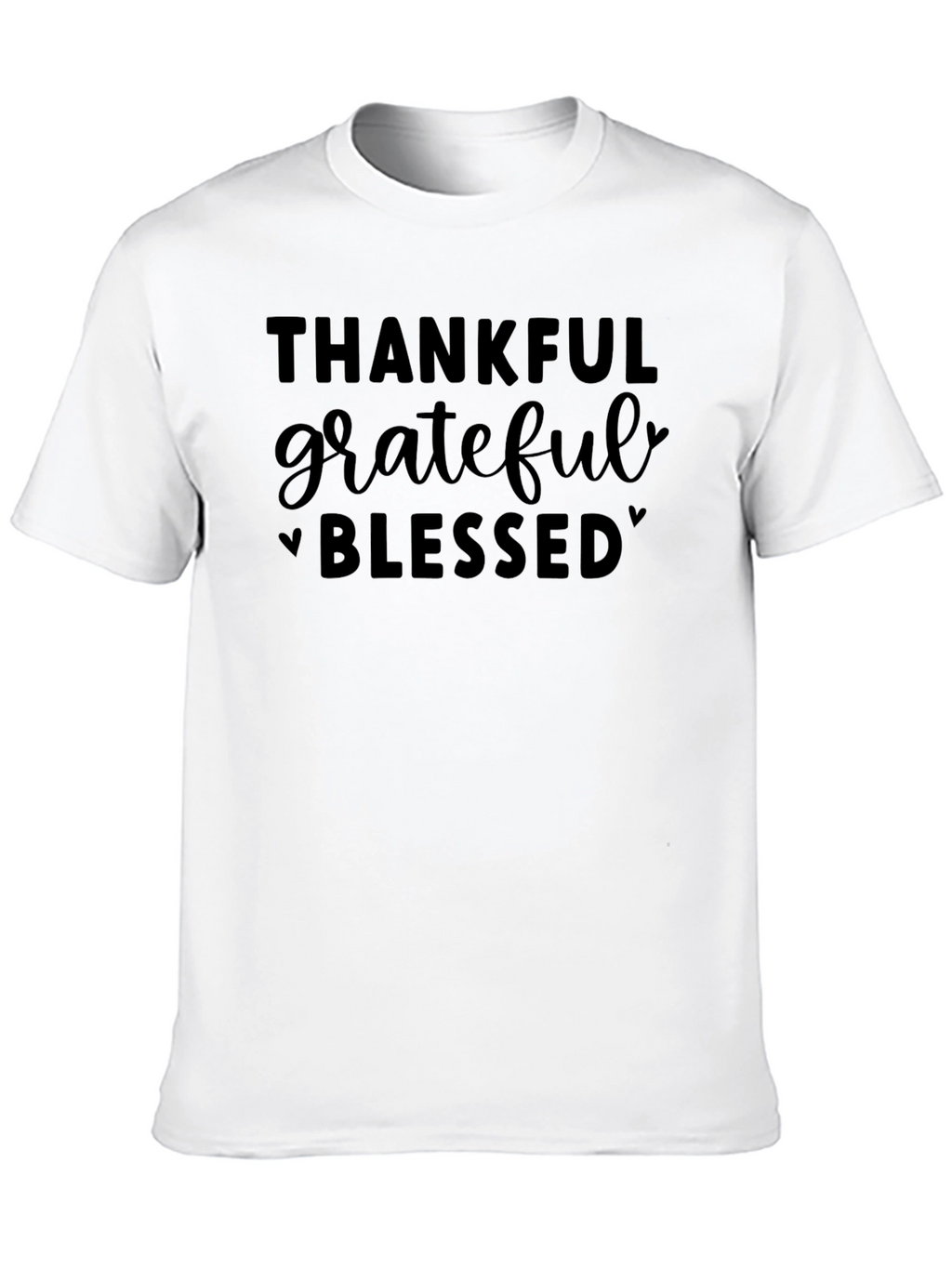 Thankful Grateful Blessed Black Graphic Tee