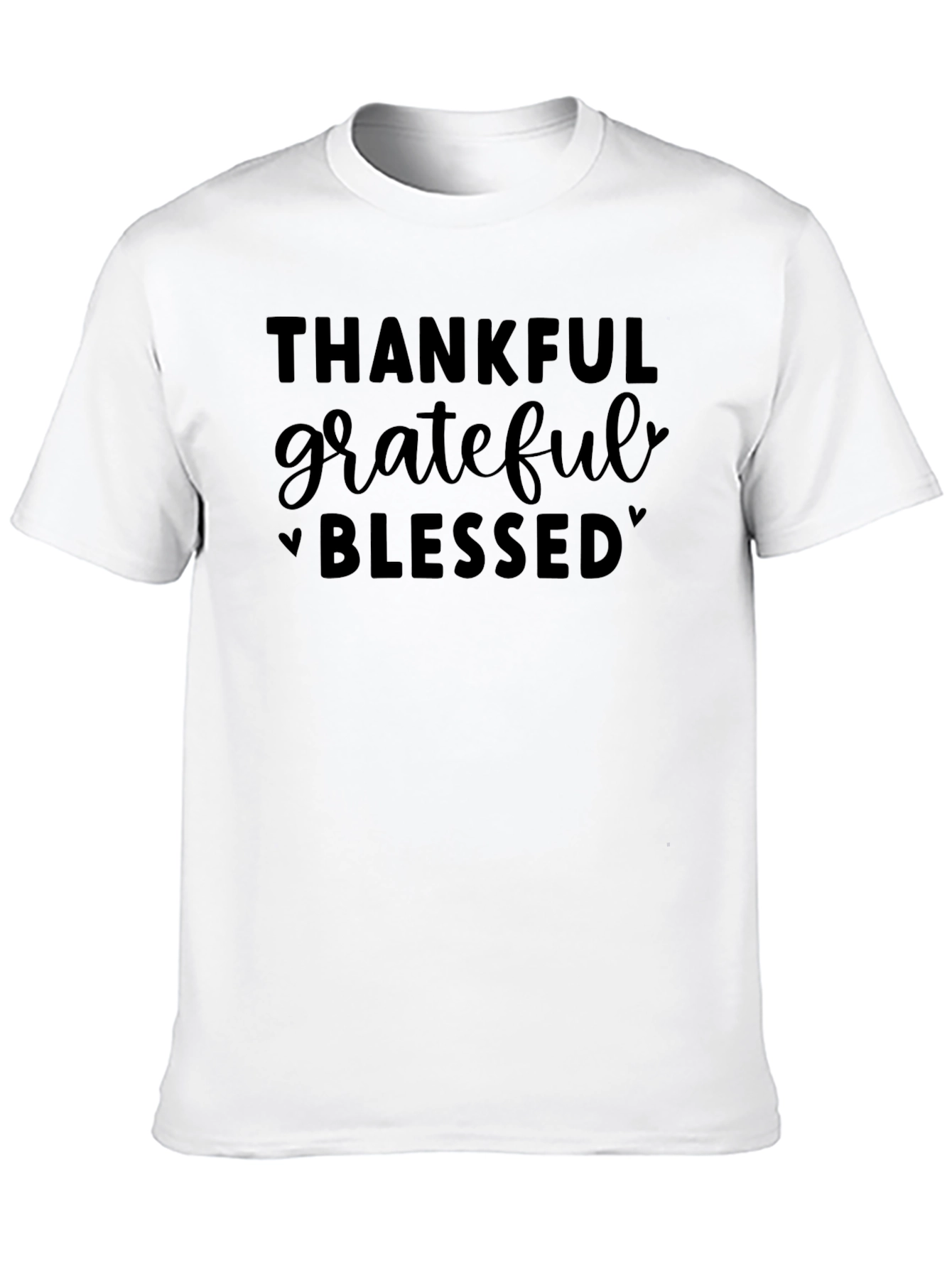 Thankful Grateful Blessed Black Graphic Tee