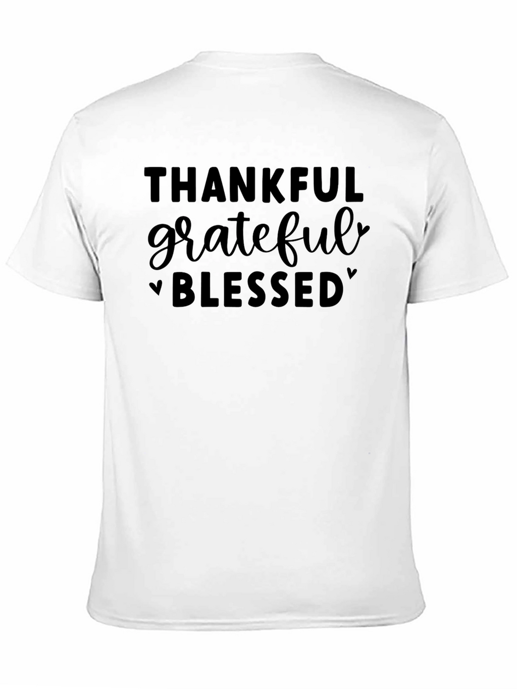 Thankful Grateful Blessed Black Graphic Tee