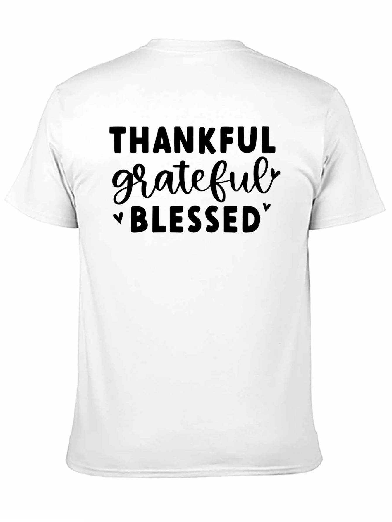 Thankful Grateful Blessed Black Graphic Tee