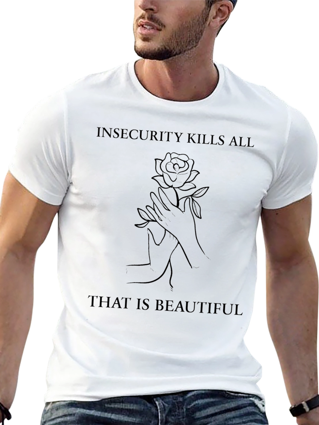 Insecurity Kills Rose Graphic Tee