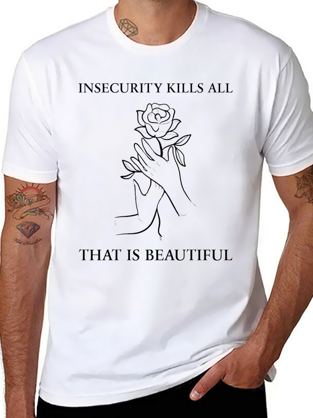 Insecurity Kills Rose Graphic Tee