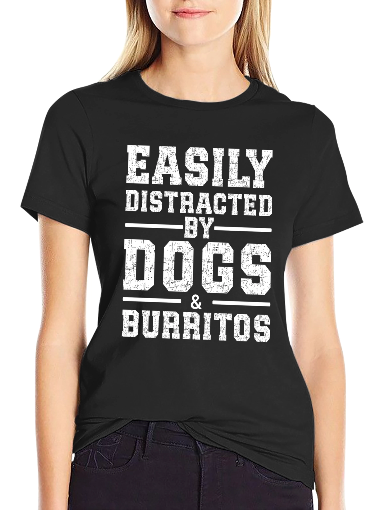 Easily Distracted by Dogs & Burritos Graphic Tee
