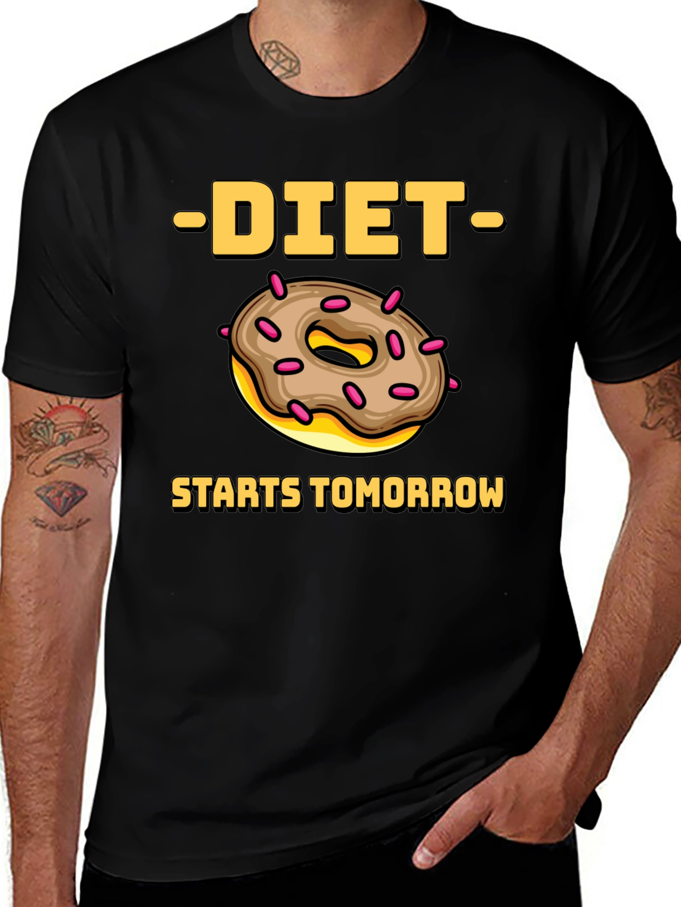 Diet Starts Tomorrow Donut Graphic Tee