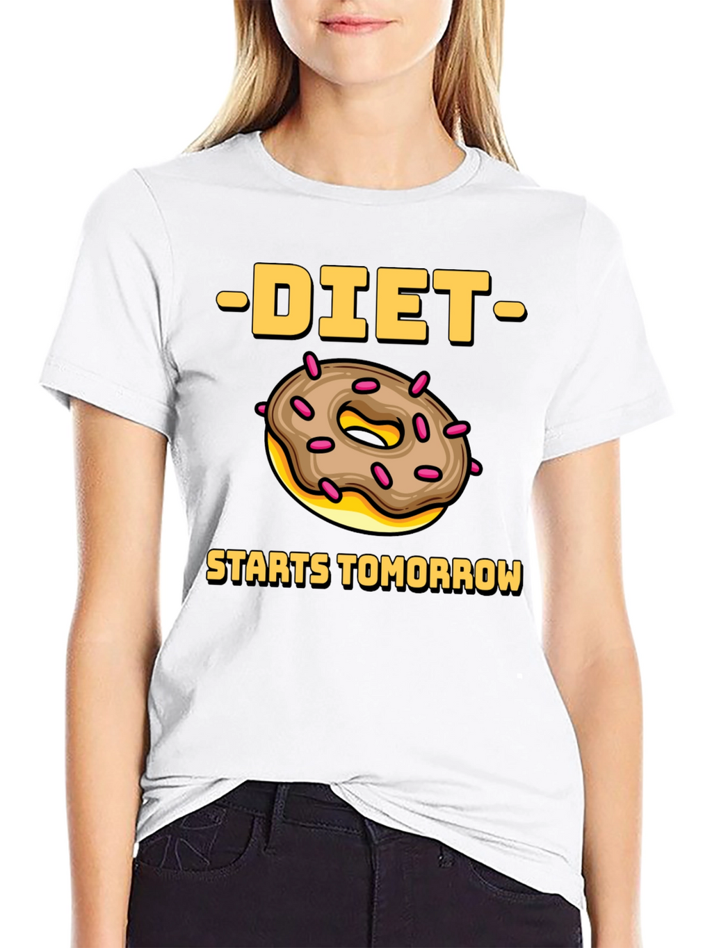 Diet Starts Tomorrow Donut Graphic Tee