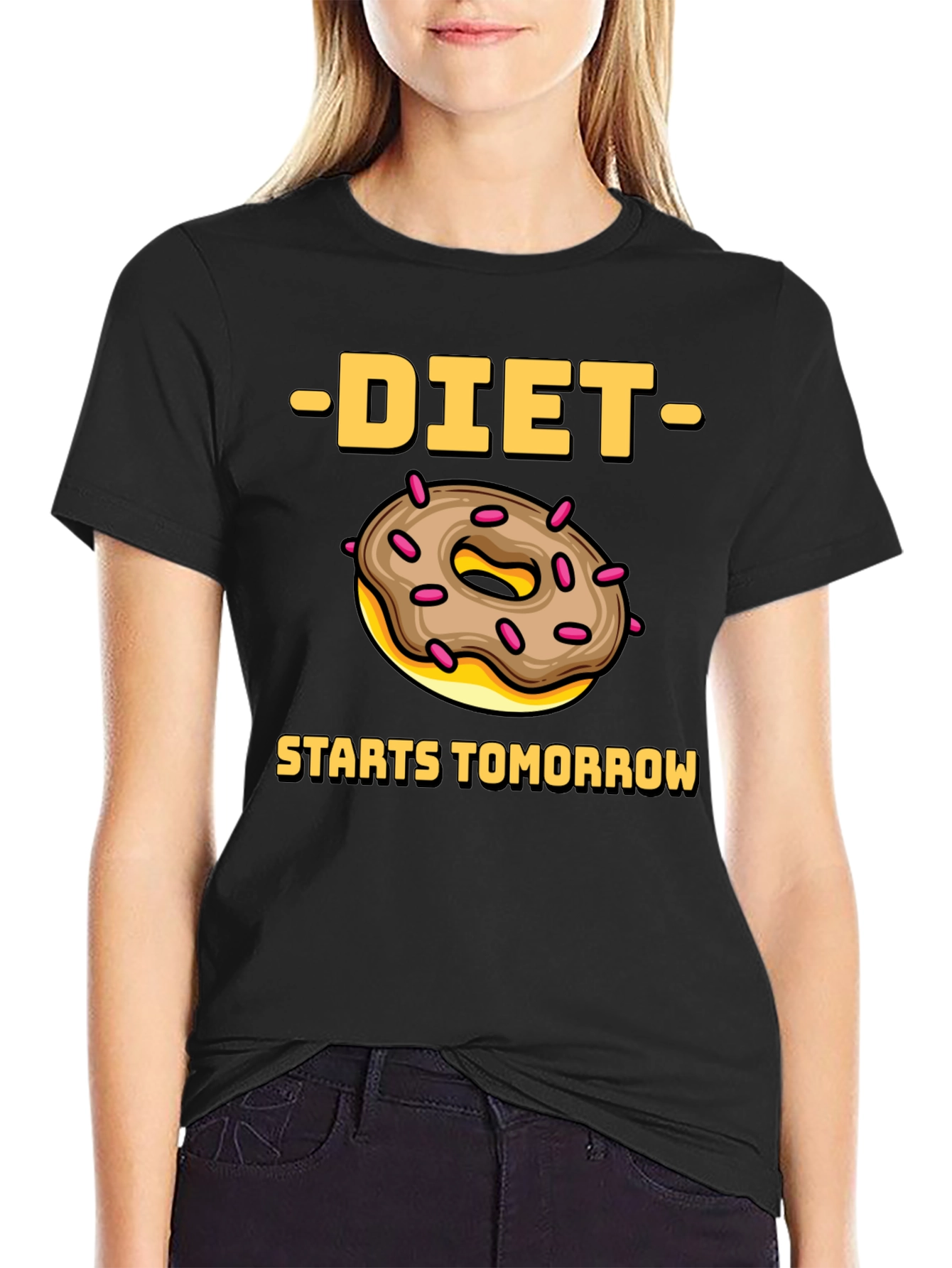 Diet Starts Tomorrow Donut Graphic Tee
