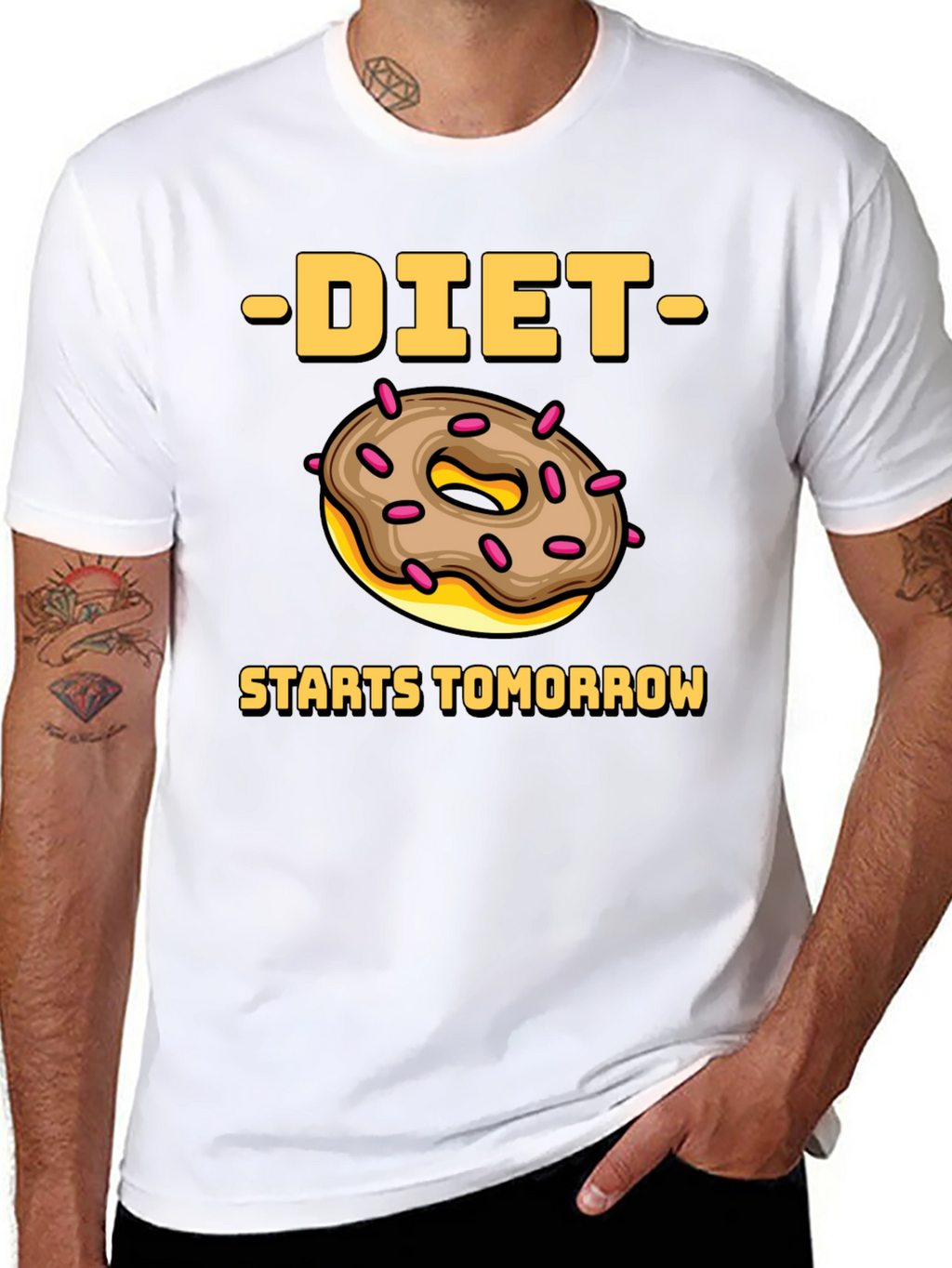Diet Starts Tomorrow Donut Graphic Tee