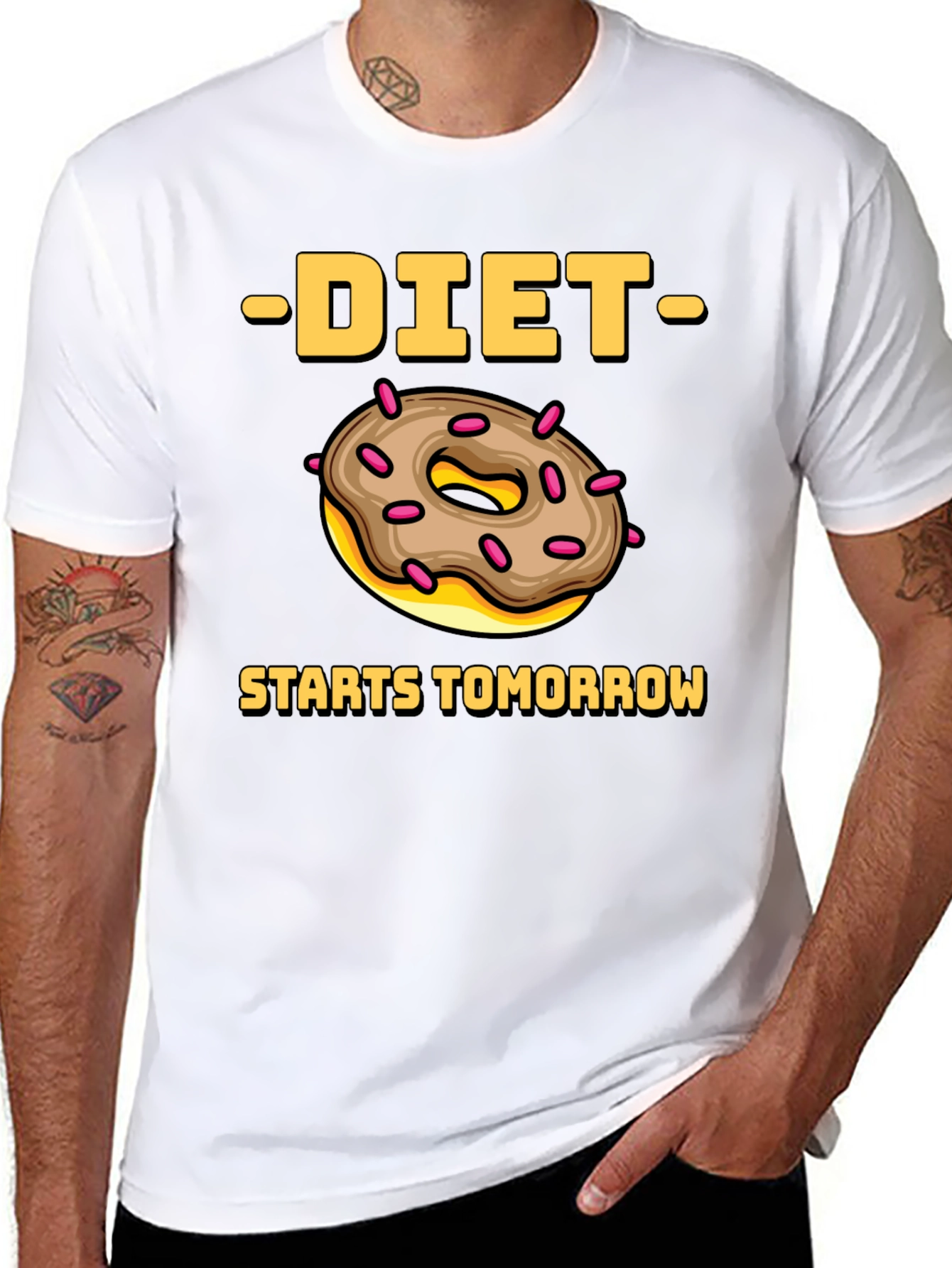 Diet Starts Tomorrow Donut Graphic Tee