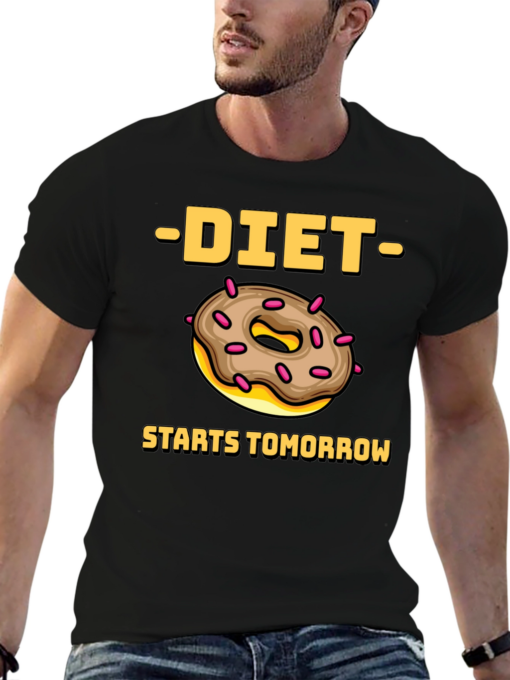 Diet Starts Tomorrow Donut Graphic Tee