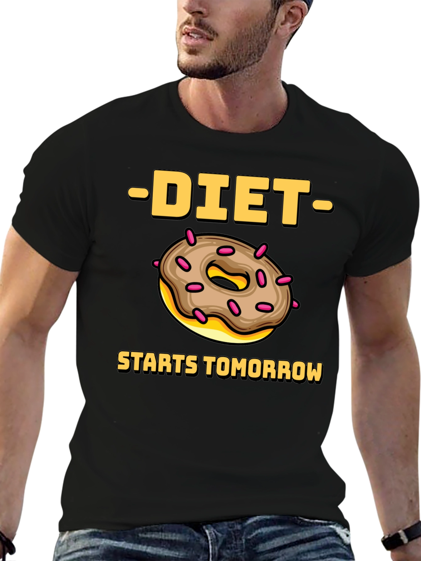 Diet Starts Tomorrow Donut Graphic Tee