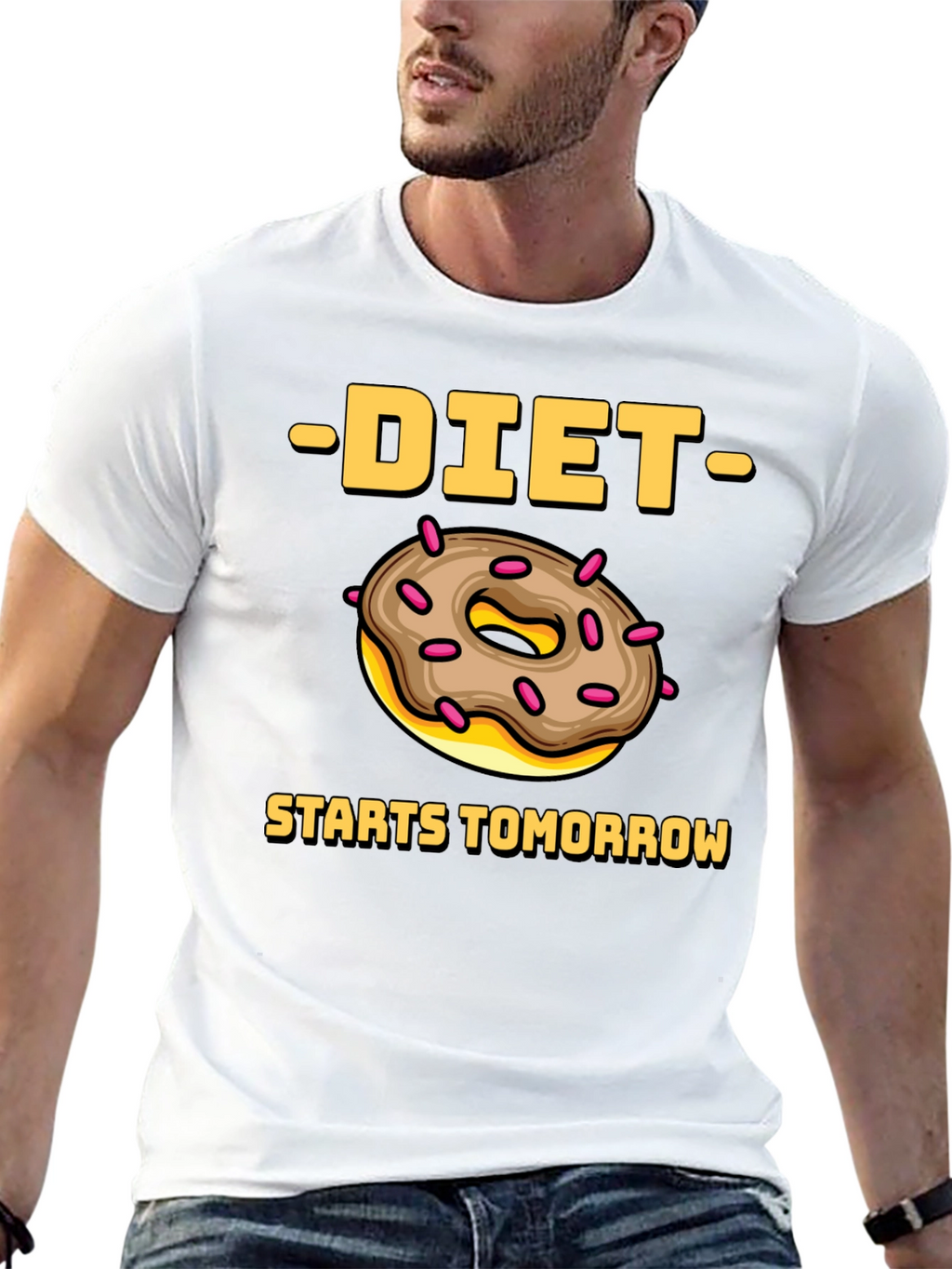 Diet Starts Tomorrow Donut Graphic Tee