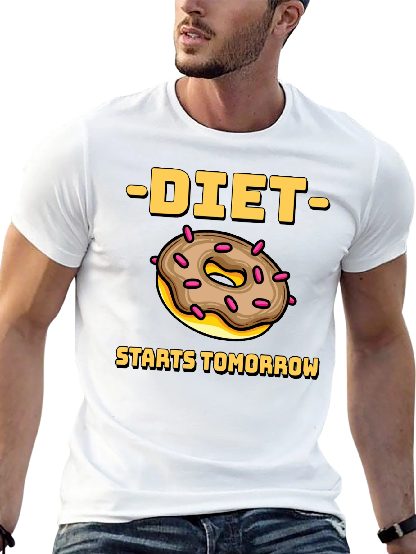 Diet Starts Tomorrow Donut Graphic Tee