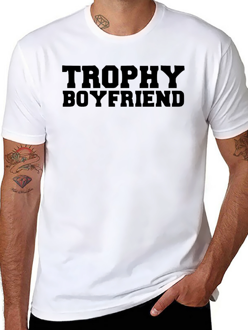 Trophy Boyfriend Black T-Shirt