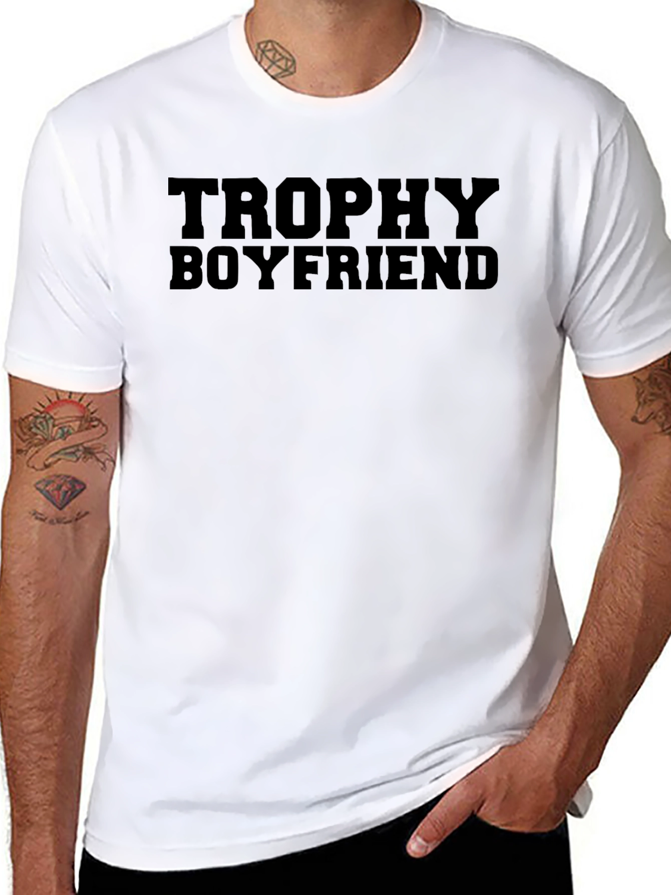 Trophy Boyfriend Black T-Shirt