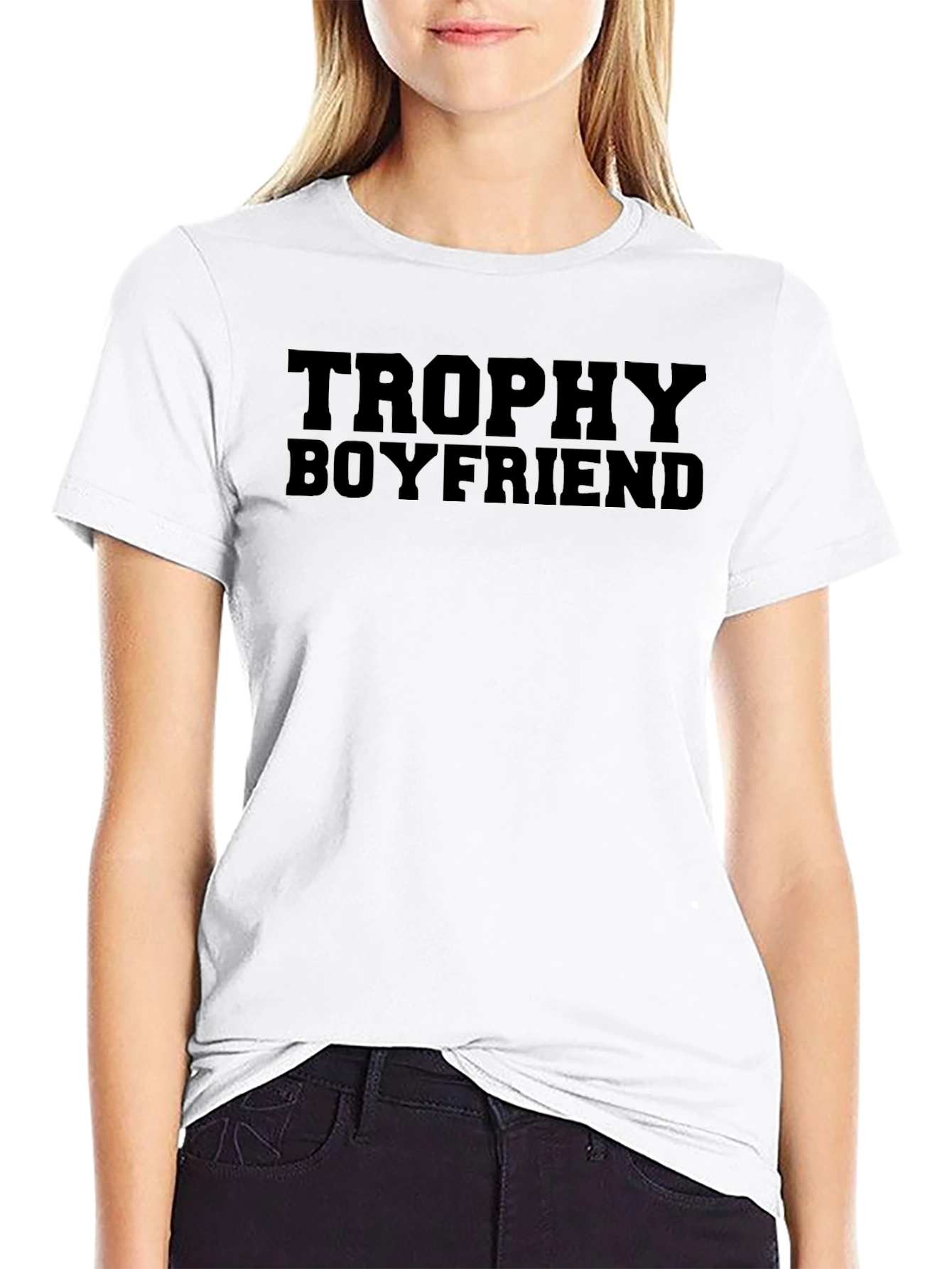 Trophy Boyfriend Black T-Shirt