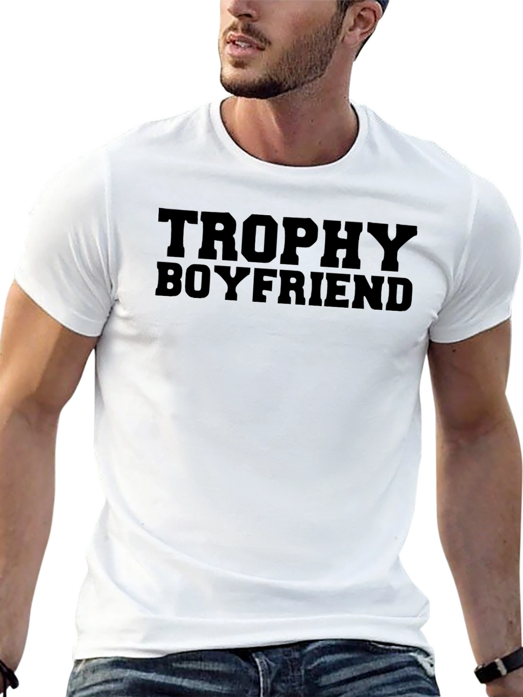 Trophy Boyfriend Black T-Shirt