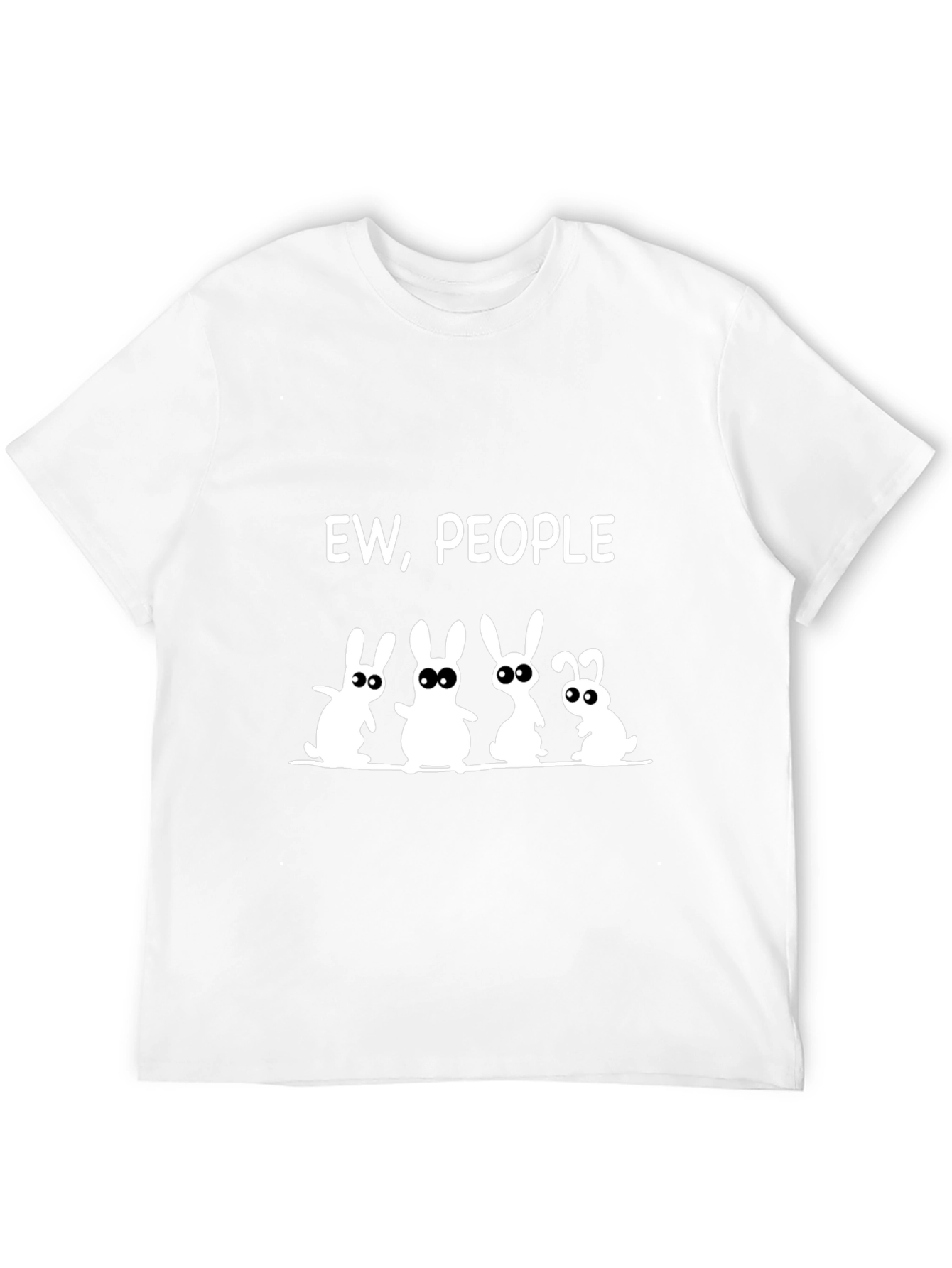 Ew People Graphic Tee - Funny Anti-Social Rabbit Design