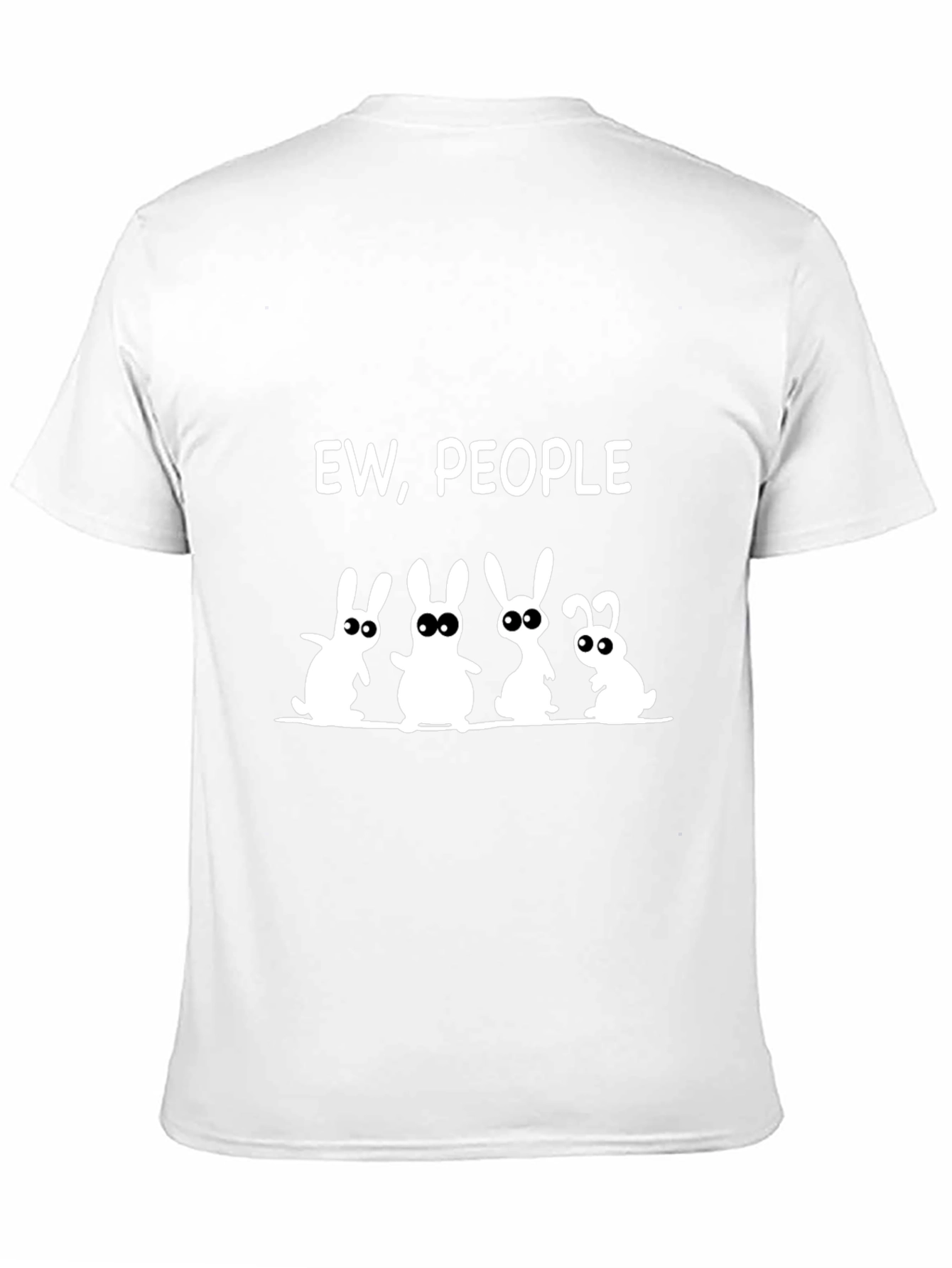Ew People Graphic Tee - Funny Anti-Social Rabbit Design