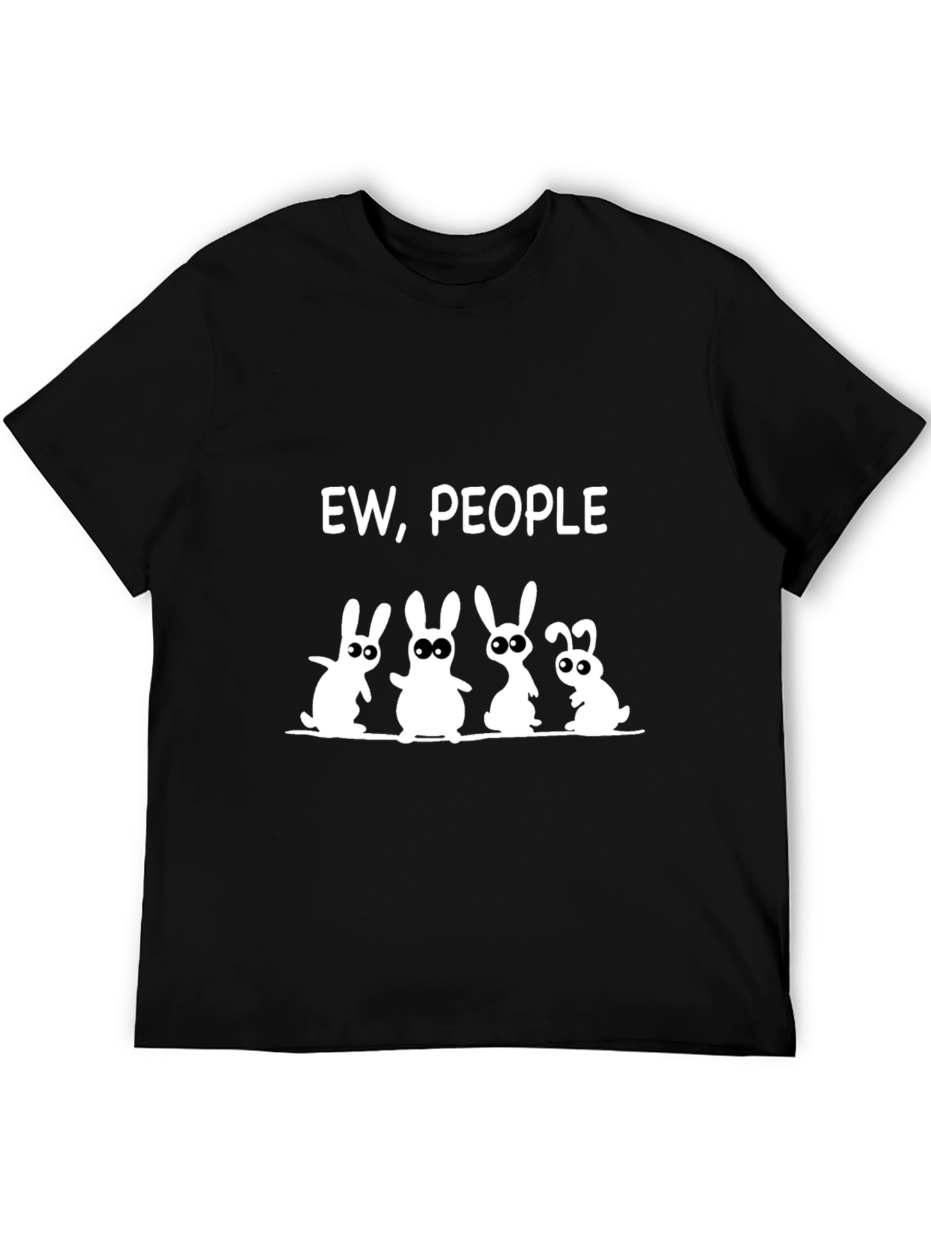 Ew People Graphic Tee - Funny Anti-Social Rabbit Design