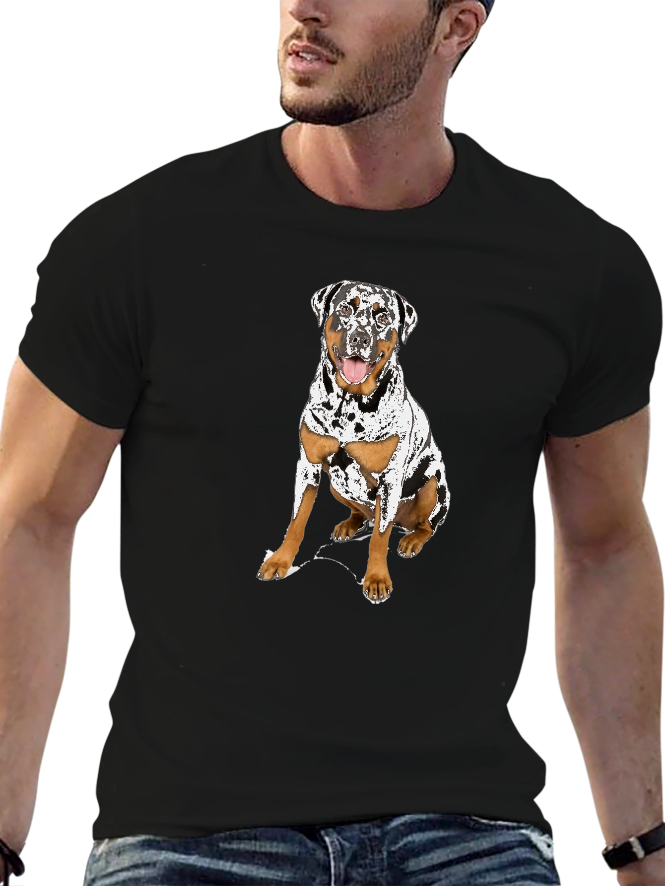 Dog Graphic T-Shirt - Black
