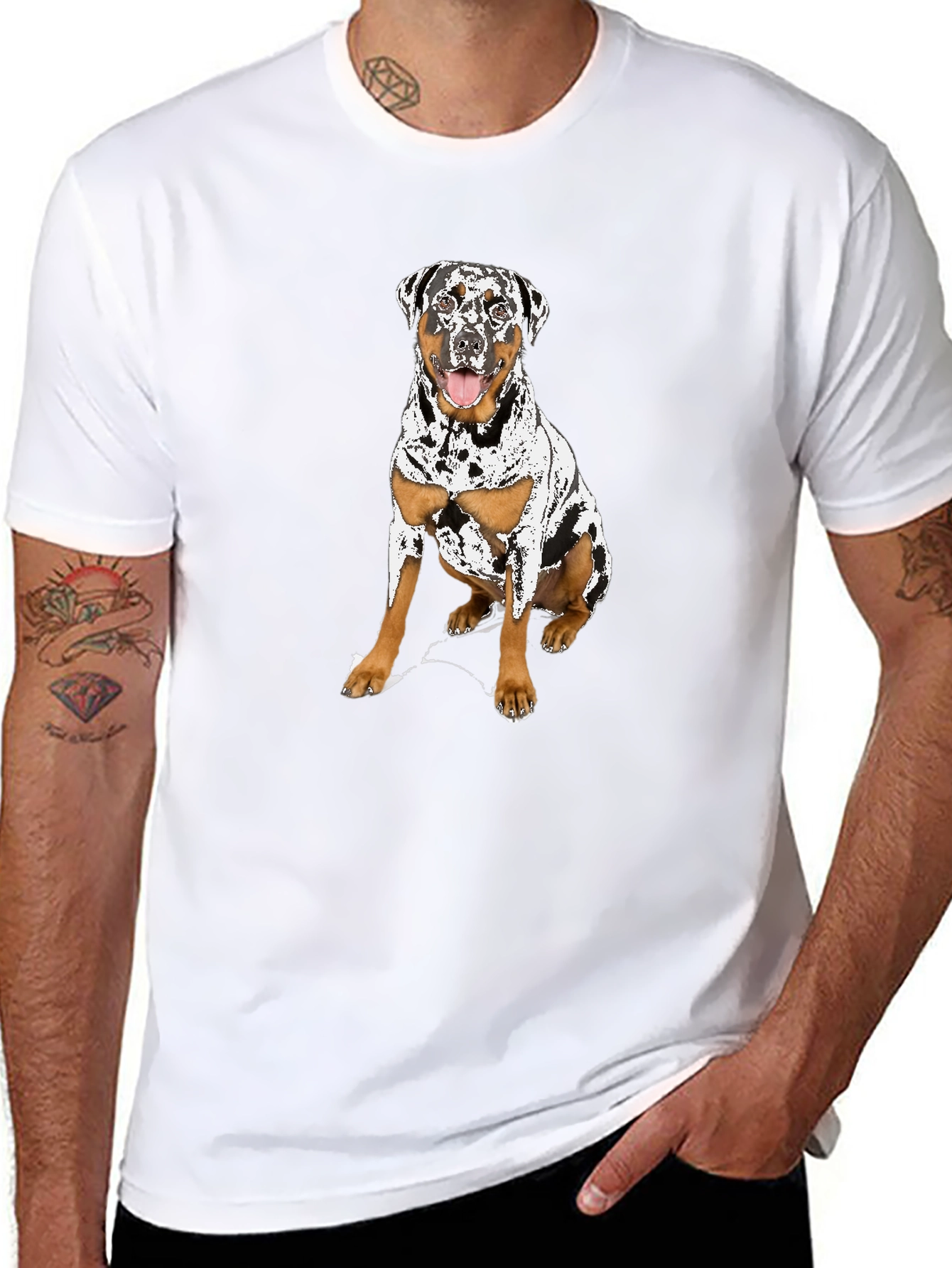 Dog Graphic T-Shirt - Black