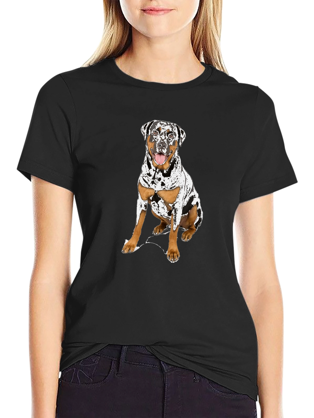 Dog Graphic T-Shirt - Black