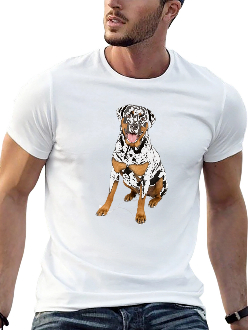 Dog Graphic T-Shirt - Black