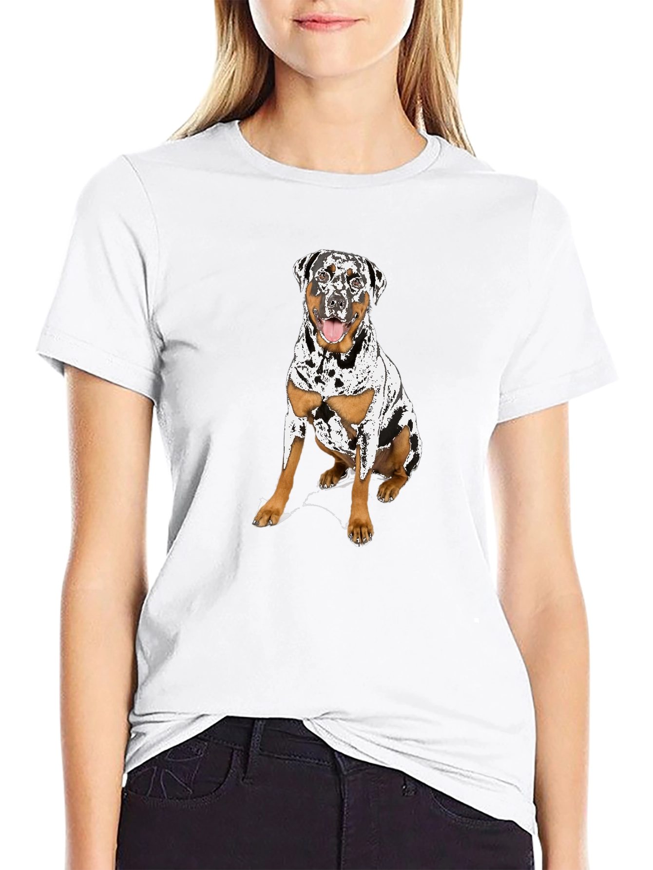 Dog Graphic T-Shirt - Black