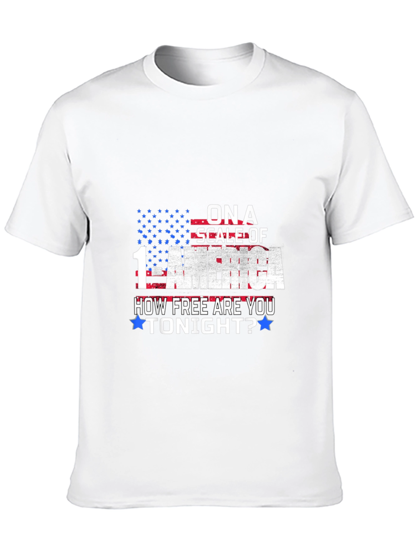 America Freedom T-Shirt Patriotic Scale of 1-America Tee
