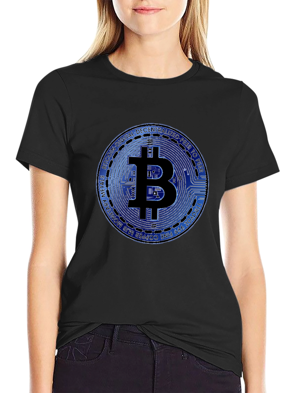 Bitcoin Graphic T-Shirt - Black Cotton Tee