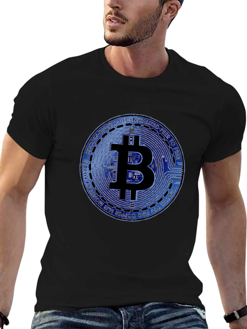 Bitcoin Graphic T-Shirt - Black Cotton Tee