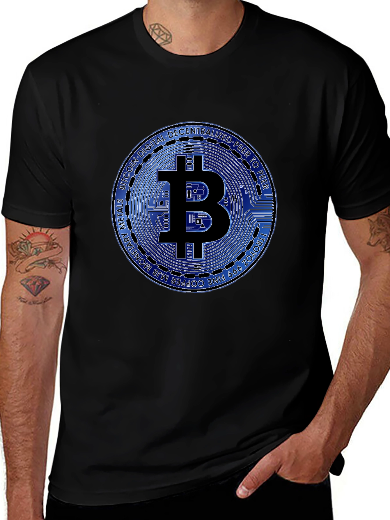 Bitcoin Graphic T-Shirt - Black Cotton Tee