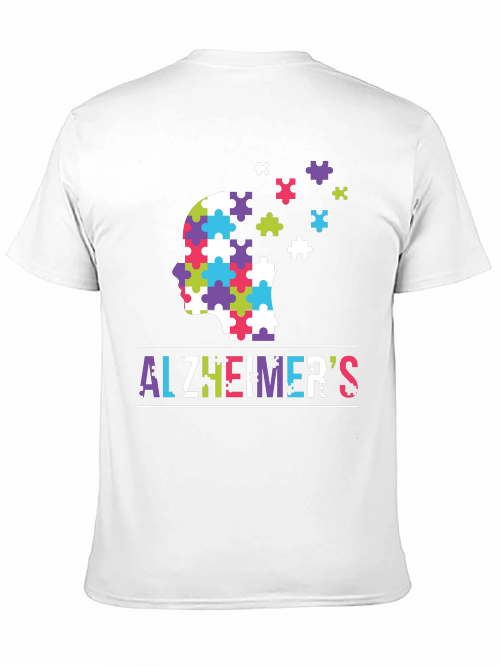 Alzheimers Awareness Puzzle Piece Brain T-Shirt