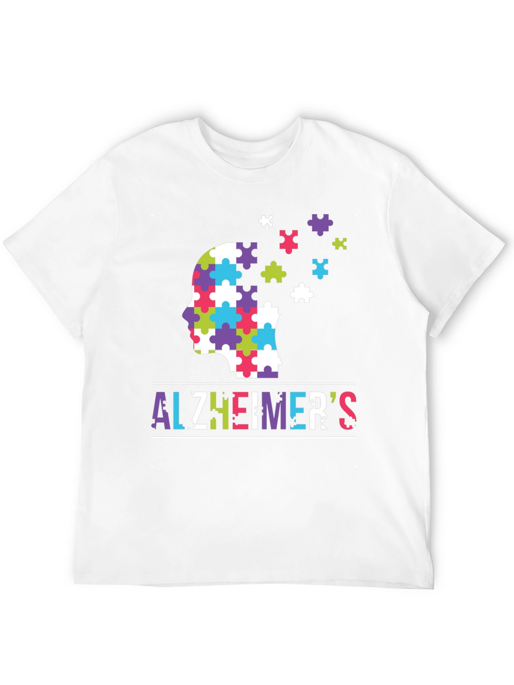 Alzheimers Awareness Puzzle Piece Brain T-Shirt