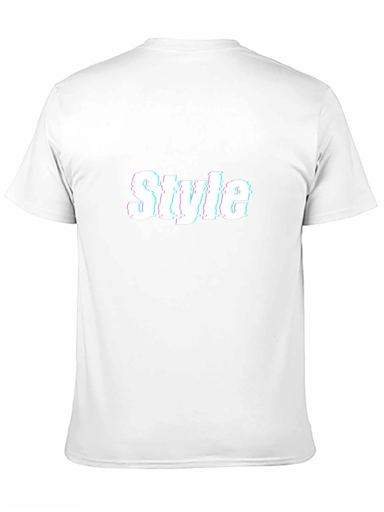 Stylish Glitch Style Black T-Shirt