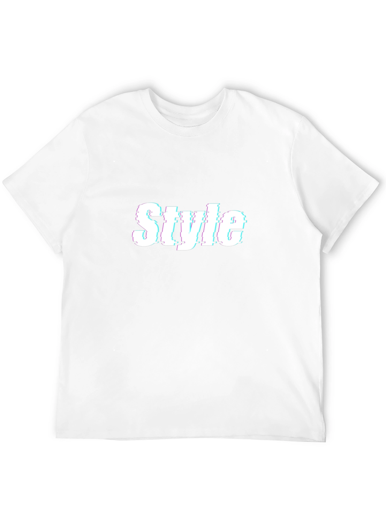 Stylish Glitch Style Black T-Shirt
