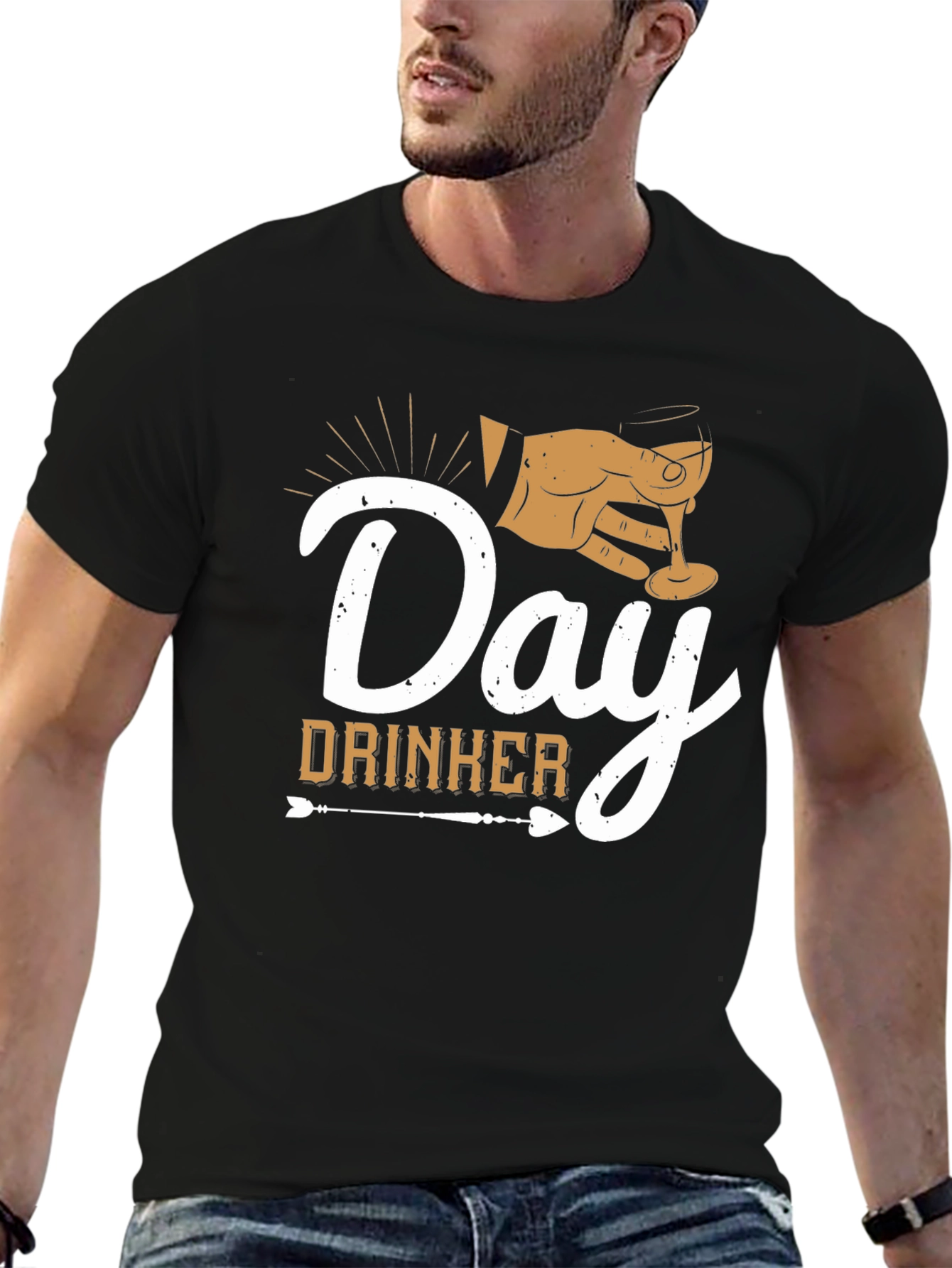 Day Drinker Graphic Tee - Black Casual T-Shirt