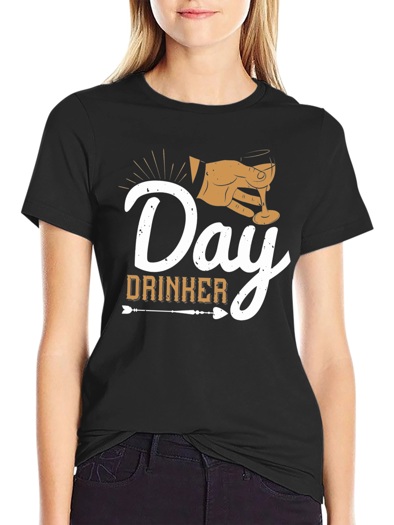 Day Drinker Graphic Tee - Black Casual T-Shirt