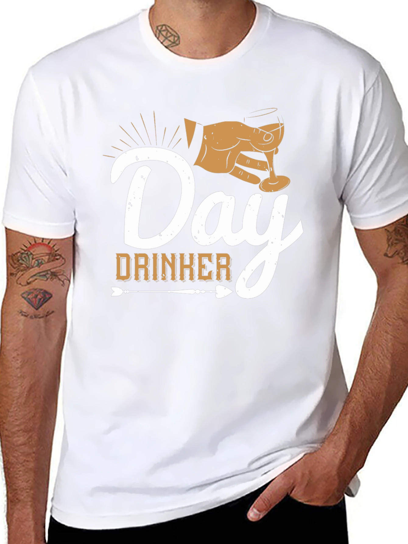 Day Drinker Graphic Tee - Black Casual T-Shirt